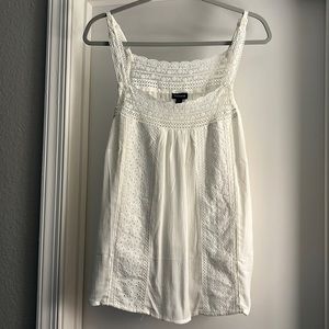 Gauze crochet trim cami
